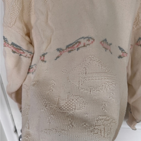Vintage 80s/90s Fish Knit Sweater - Made in Scotland - Picture 4 of 7